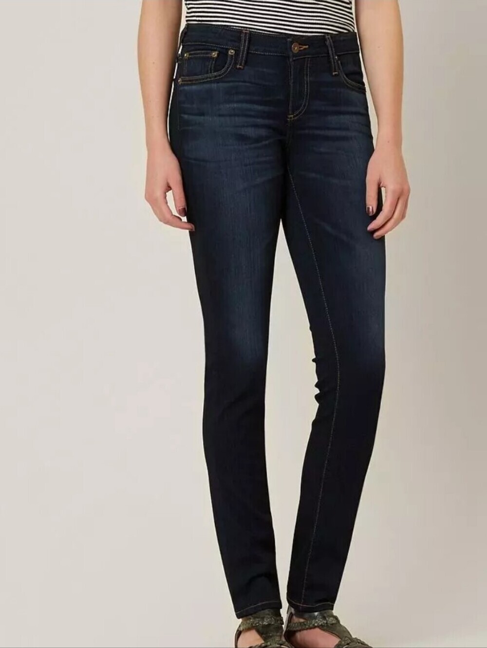Big Star Maddie Skinny Dark Wash Jean Womens Size 31 Long